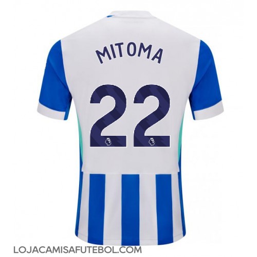 Camisa de Futebol Brighton Kaoru Mitoma #22 Equipamento Principal 2025-26 Manga Curta